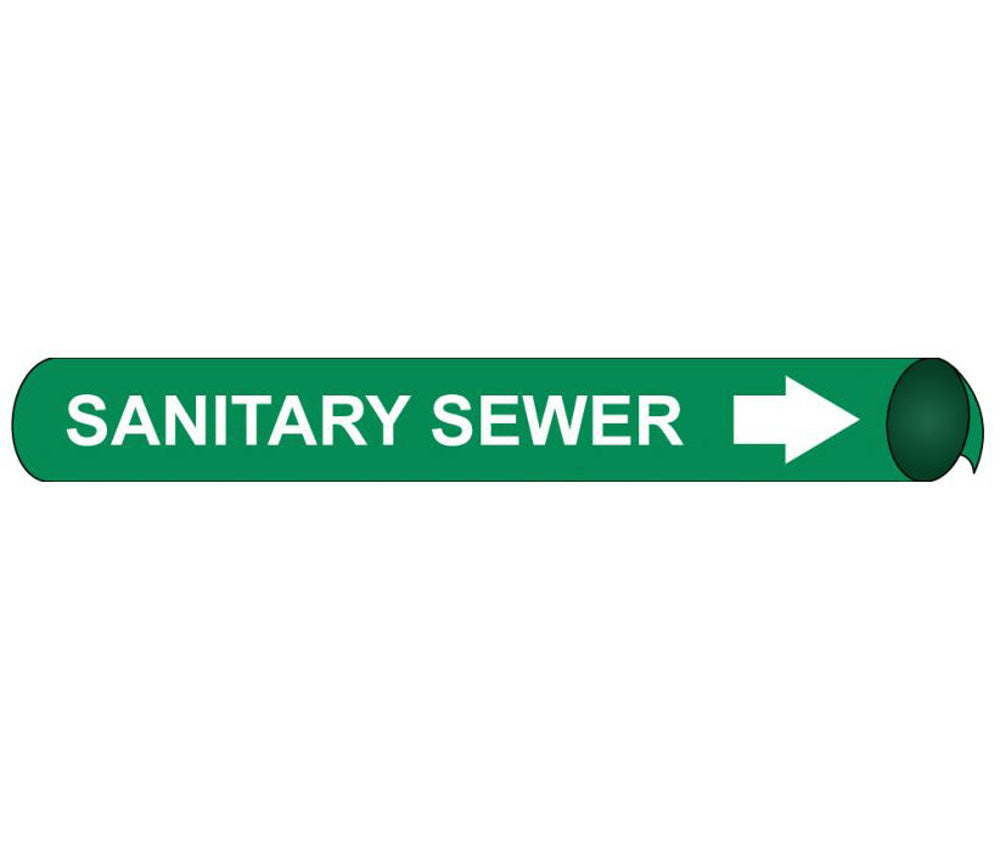 Sanitary Seward Precoiled/Strap-On Pipe Marker-eSafety Supplies, Inc