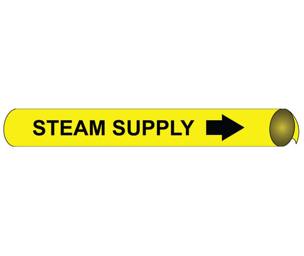 Steam Supply Precoiled/Strap-On Pipe Marker-eSafety Supplies, Inc
