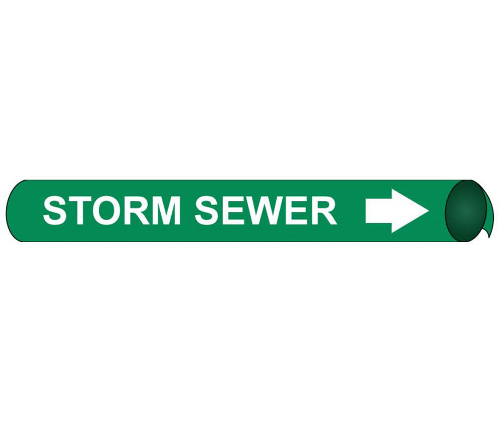 Storm Sewer Precoiled/Strap-On Pipe Marker-eSafety Supplies, Inc