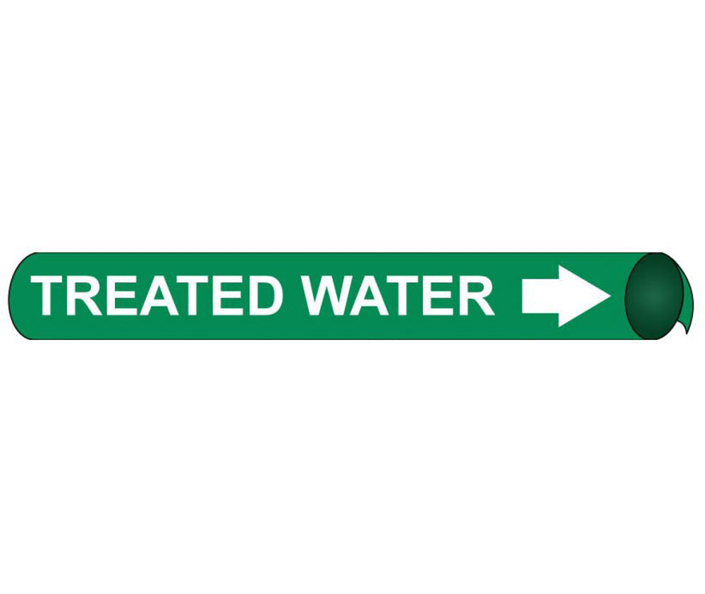 Treated Water Precoiled/Strap-On Pipe Marker-eSafety Supplies, Inc