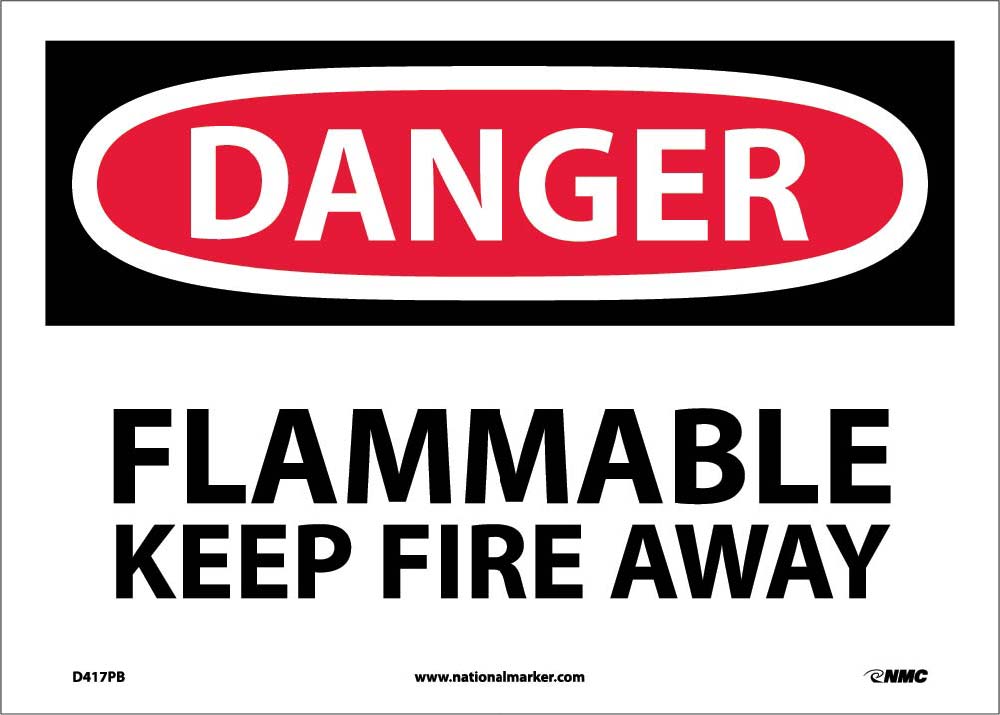 Danger Flammable Keep Fire Away Sign-eSafety Supplies, Inc