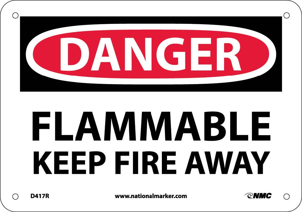 Danger Flammable Keep Fire Away Sign-eSafety Supplies, Inc