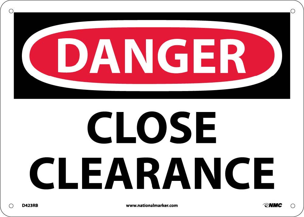 Danger Close Clearance Sign-eSafety Supplies, Inc