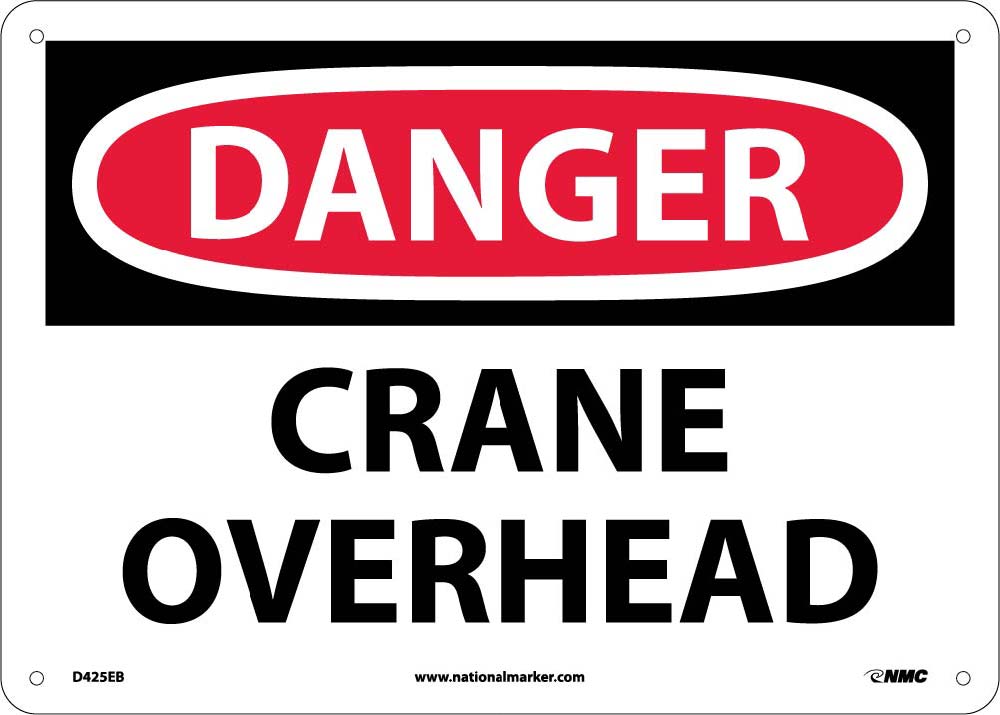 Danger Crane Overhead Sign-eSafety Supplies, Inc