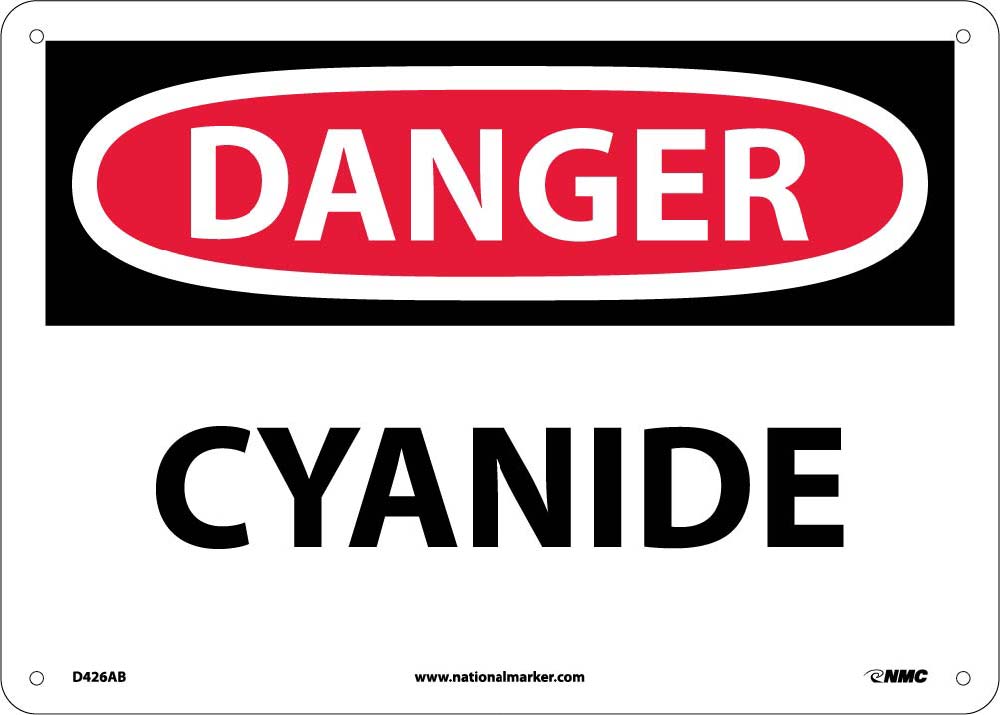 Danger Cyanide Sign-eSafety Supplies, Inc