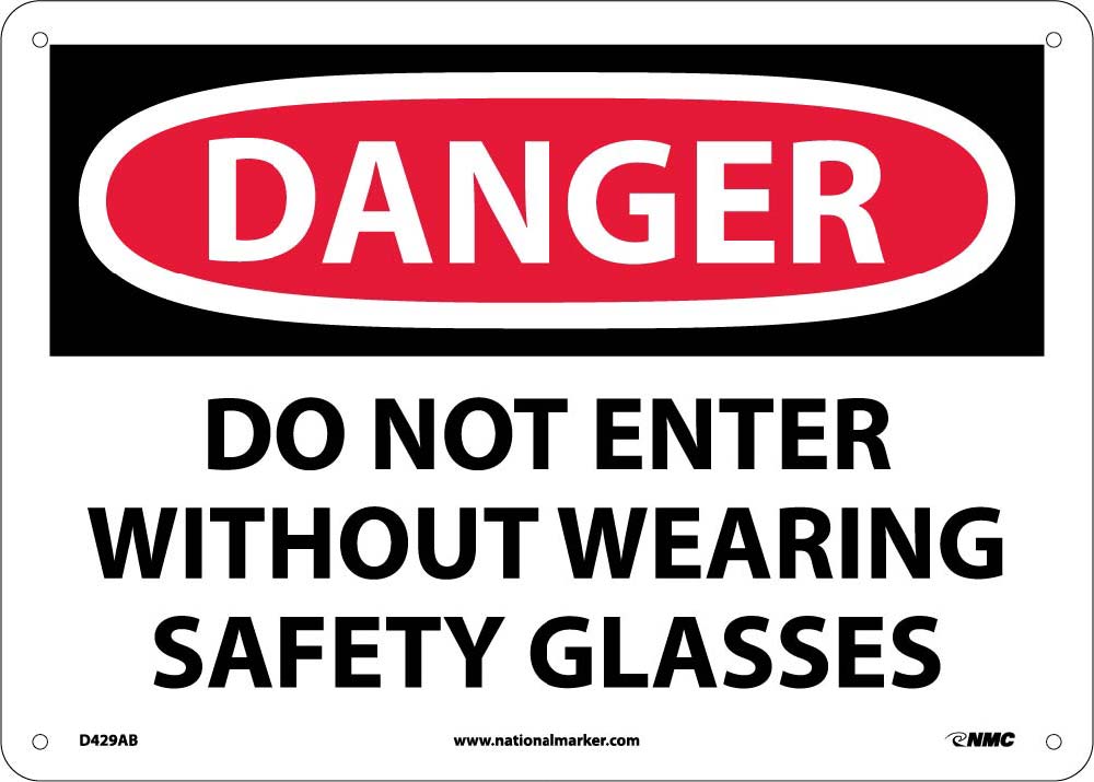Danger Do Not Enter Eye Protection Sign-eSafety Supplies, Inc