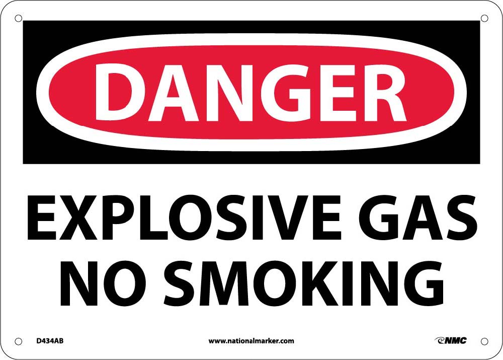 Danger Explosive Gas No Smoking Sign-eSafety Supplies, Inc