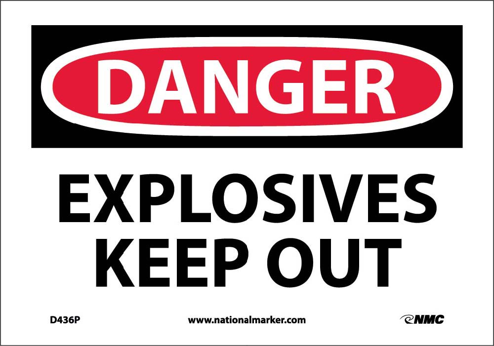 Explosives Keep Out Sign-eSafety Supplies, Inc