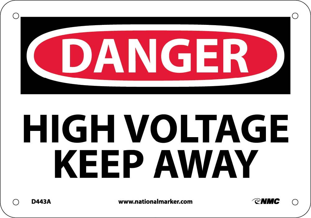 Danger High Voltage Keep Away Sign-eSafety Supplies, Inc