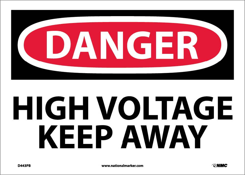 Danger High Voltage Keep Away Sign