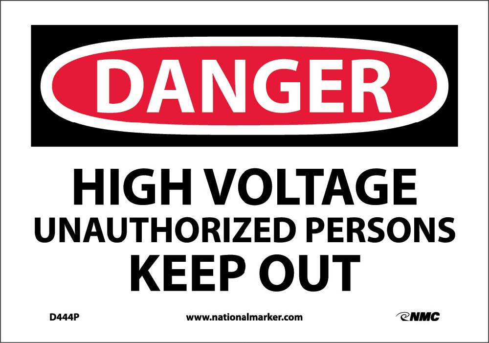 Danger High Voltage Sign-eSafety Supplies, Inc