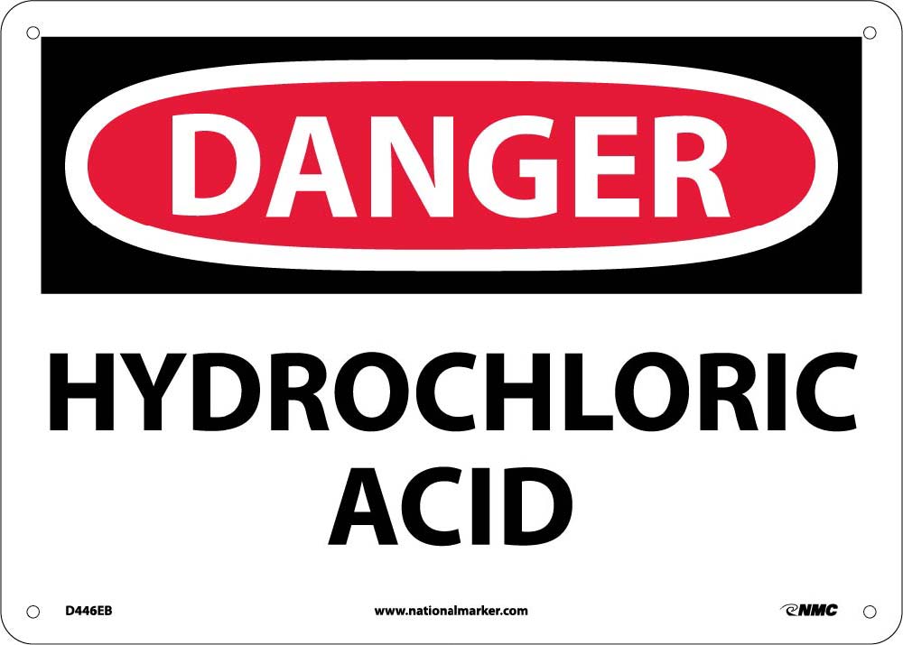 Danger Hydrochloric Acid Sign