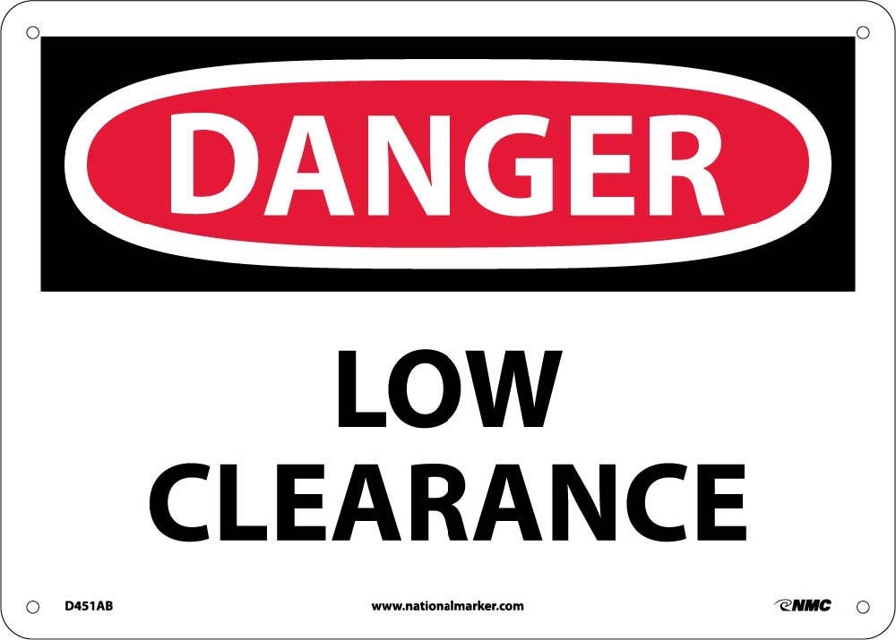 Danger Low Clearance Sign - Bilingual-eSafety Supplies, Inc