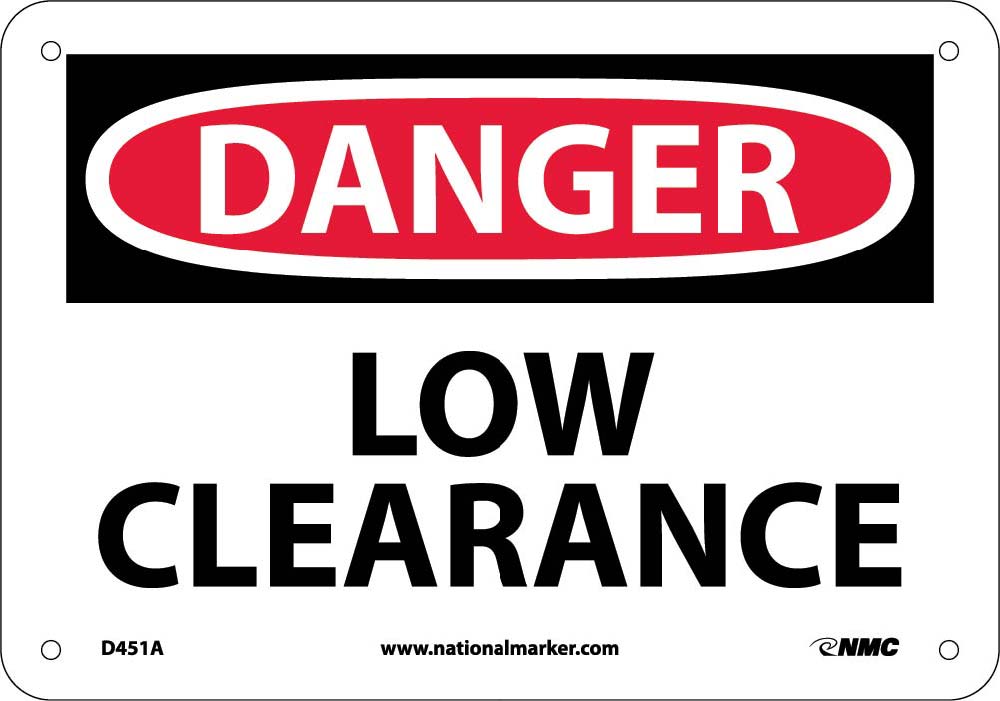 Danger Low Clearance Sign - Bilingual-eSafety Supplies, Inc