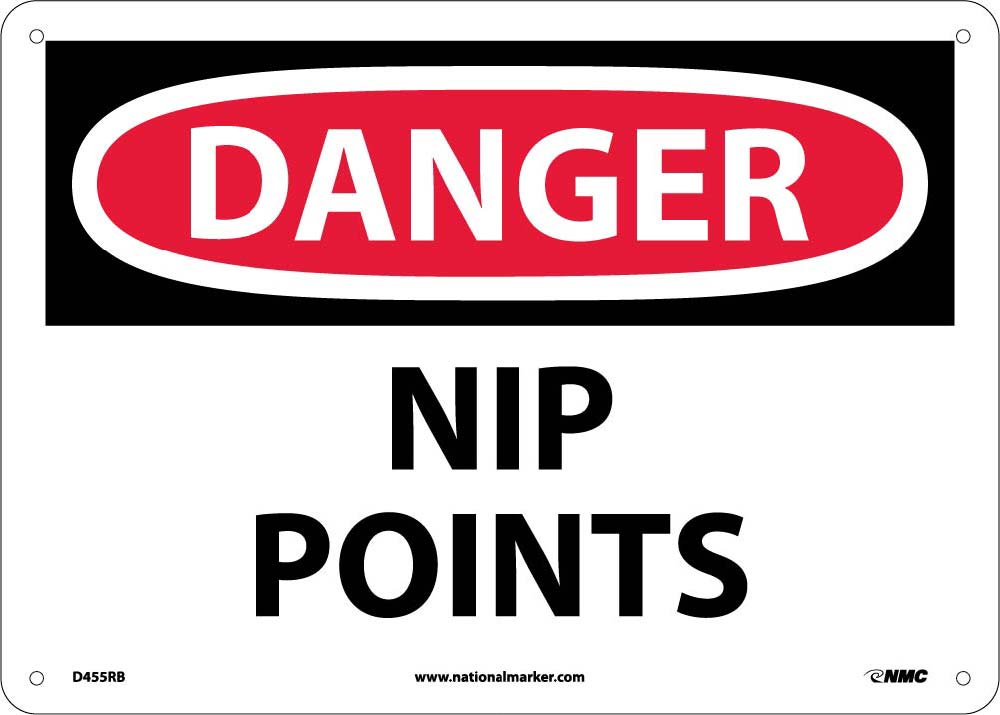 Danger Nip Points Sign