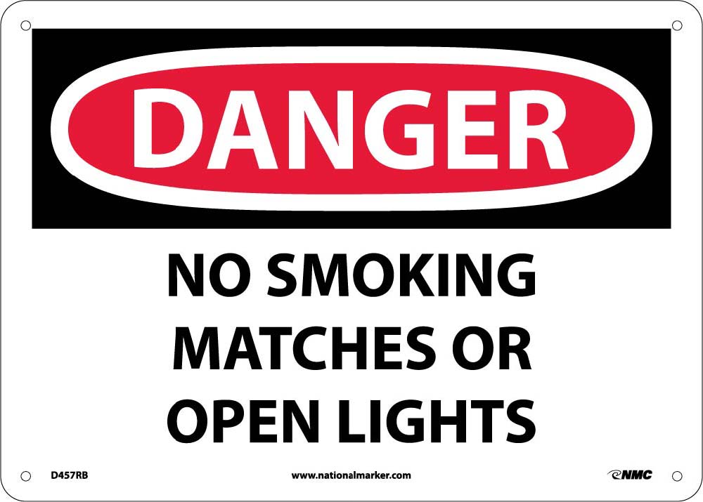 Danger No Smoking Matches Or Open Flames Sign-eSafety Supplies, Inc