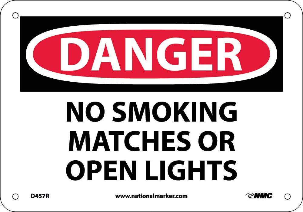 Danger No Smoking Matches Or Open Flames Sign-eSafety Supplies, Inc