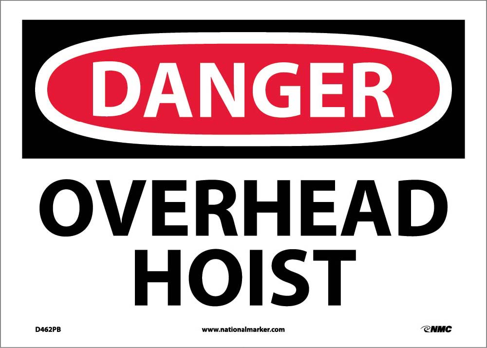 Danger Overhead Hoist Sign-eSafety Supplies, Inc