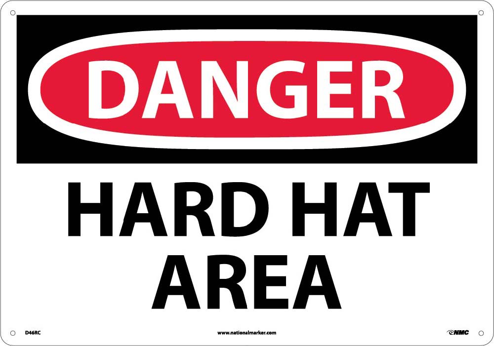 Large Format Danger Hard Hat Area Sign-eSafety Supplies, Inc