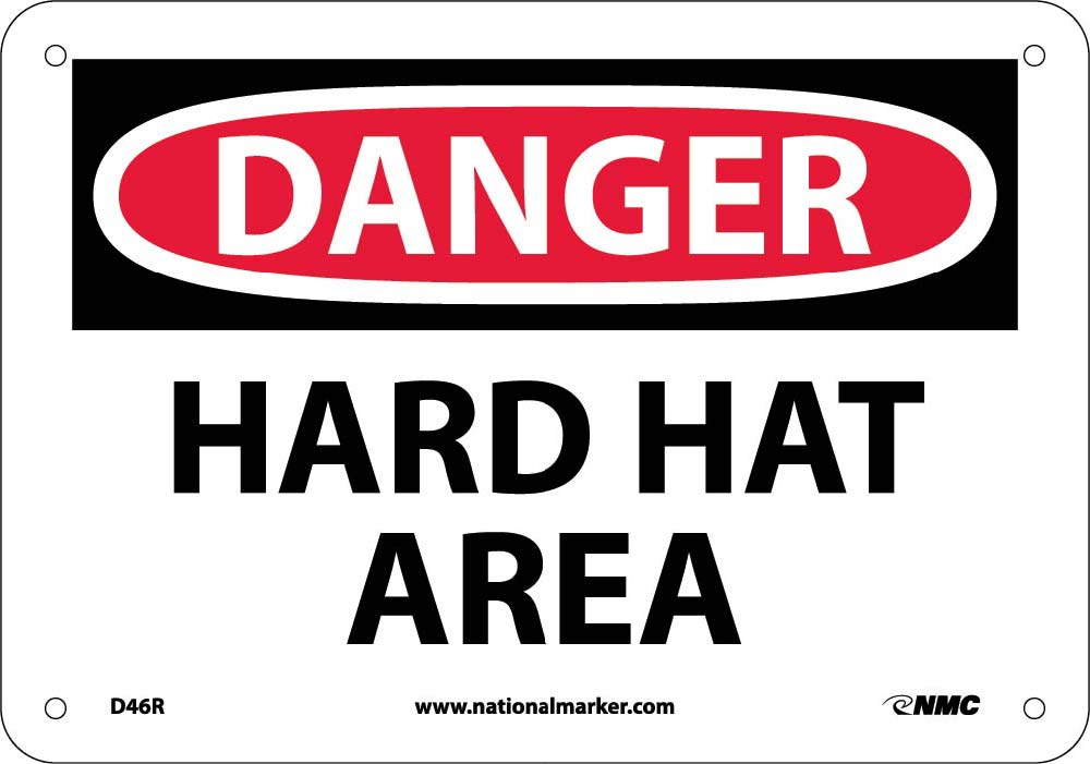 Danger Hard Hat Area Sign-eSafety Supplies, Inc