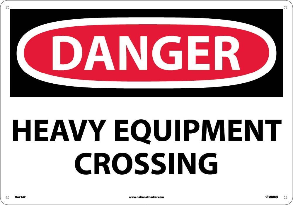 Large Format Danger Heavy Equipment Crossing Sign-eSafety Supplies, Inc