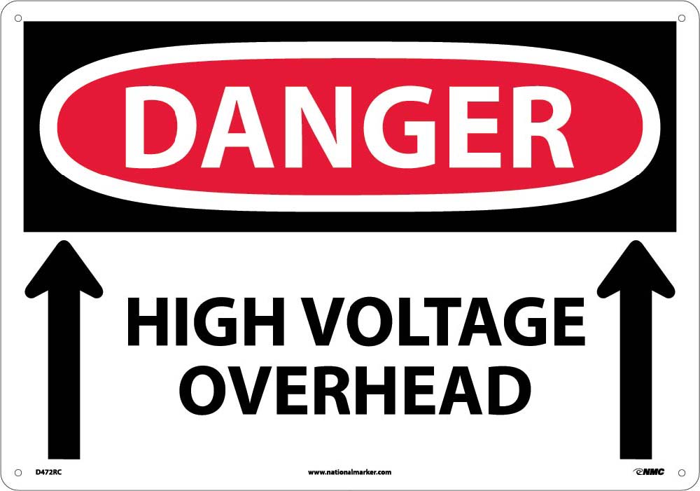 Large Format Danger High Voltage Overhead Sign-eSafety Supplies, Inc