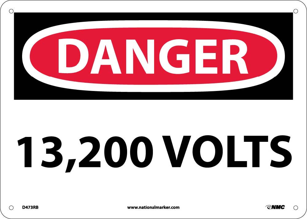 13,200 Volts Sign-eSafety Supplies, Inc