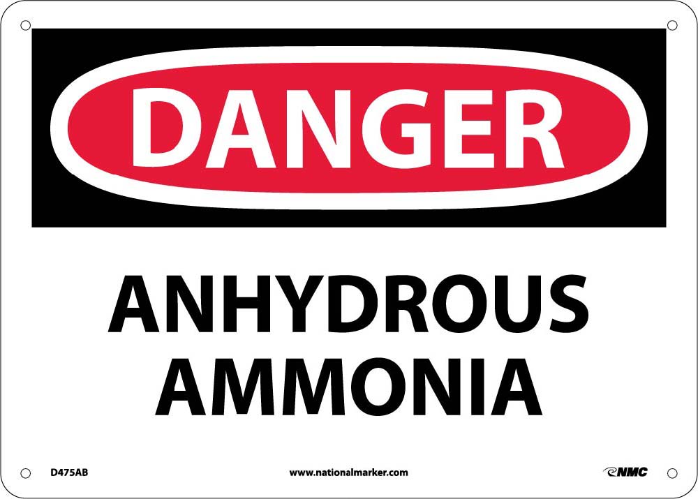 Danger Anhydrous Ammonia Sign-eSafety Supplies, Inc