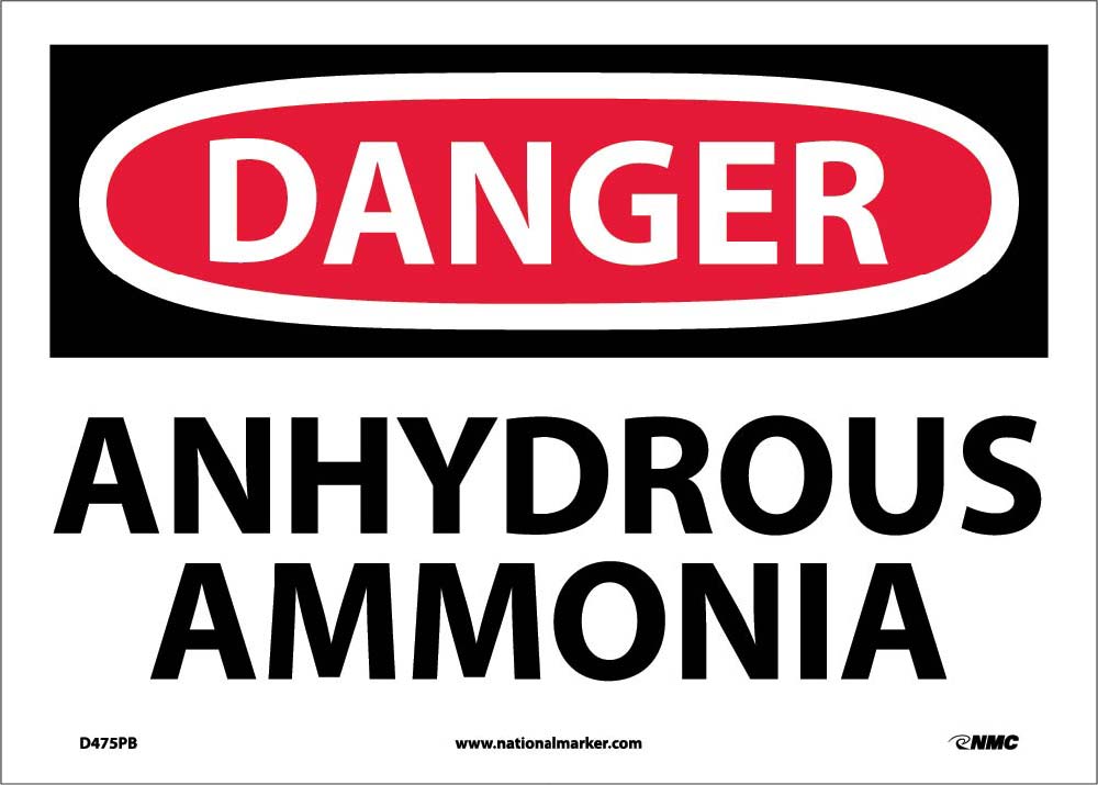 Danger Anhydrous Ammonia Sign-eSafety Supplies, Inc