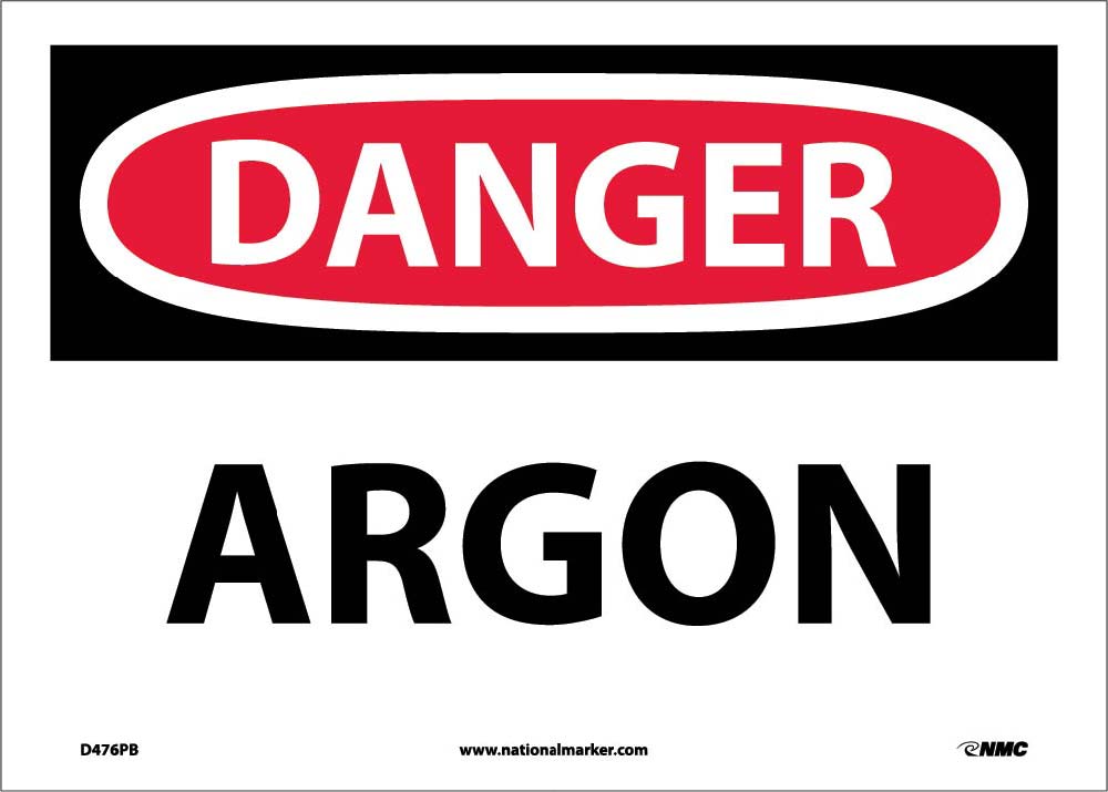 Danger Argon Sign-eSafety Supplies, Inc
