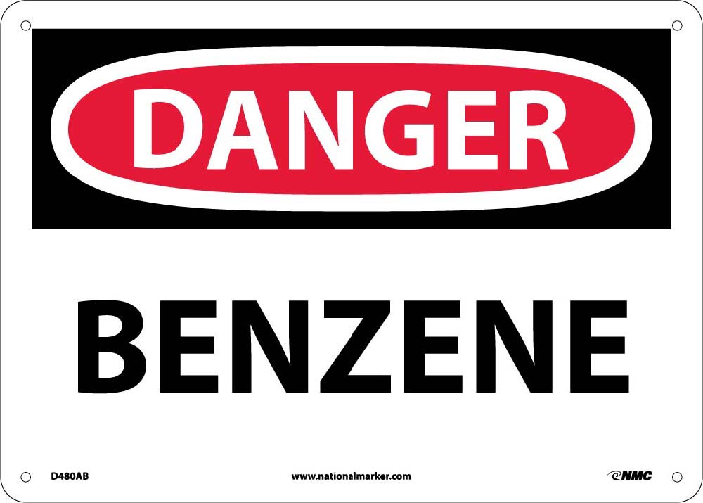 Danger Benzene Sign-eSafety Supplies, Inc