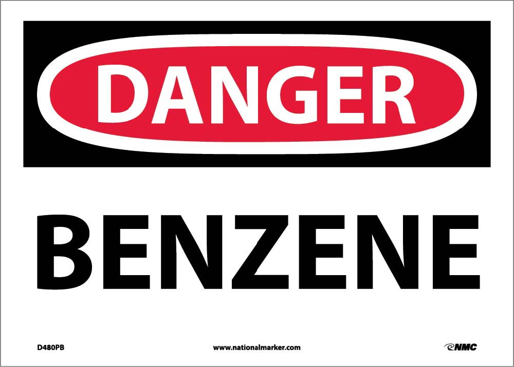 Danger Benzene Sign-eSafety Supplies, Inc