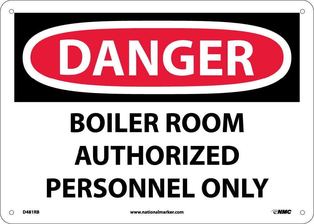 Danger Boiler Room Authorized Personnel Only Sign-eSafety Supplies, Inc