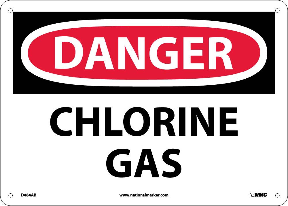 Danger Chlorine Gas Sign