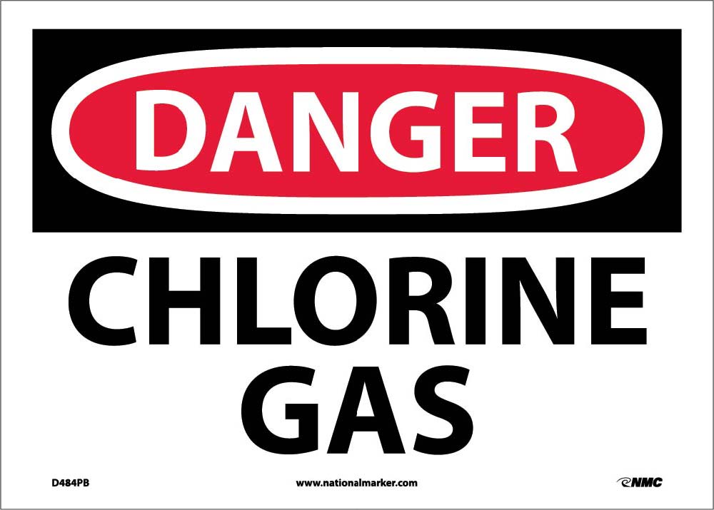 Danger Chlorine Gas Sign-eSafety Supplies, Inc
