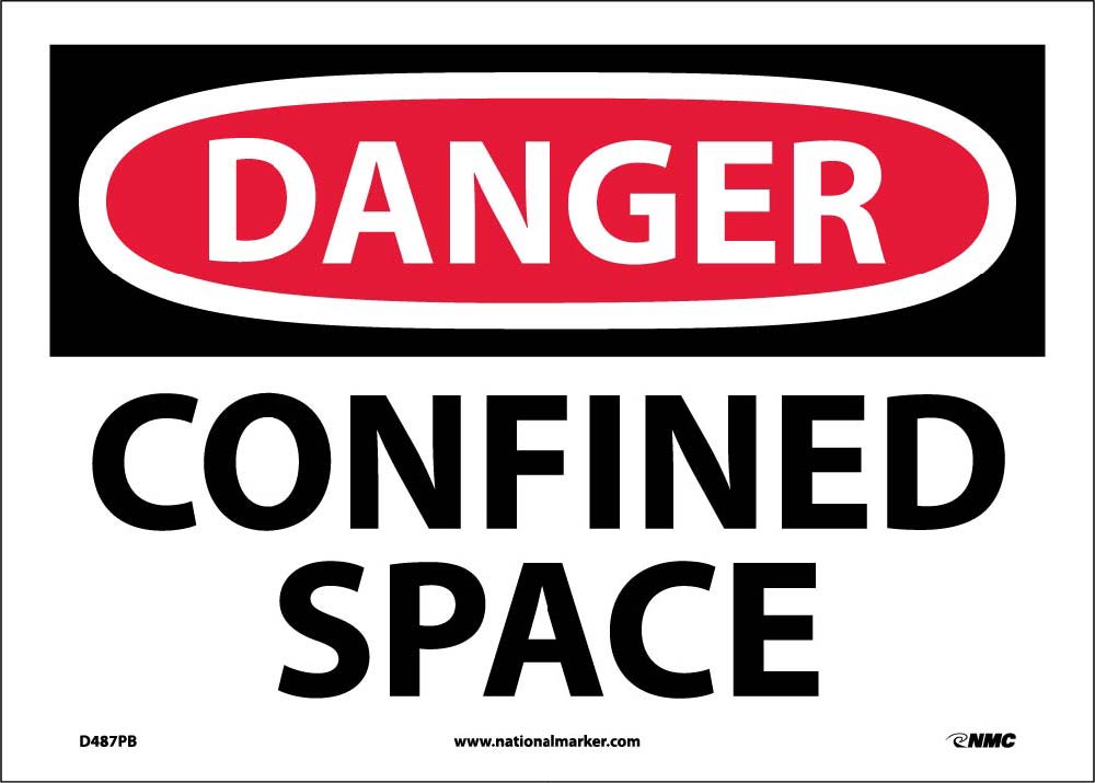 Danger Confined Space Sign-eSafety Supplies, Inc