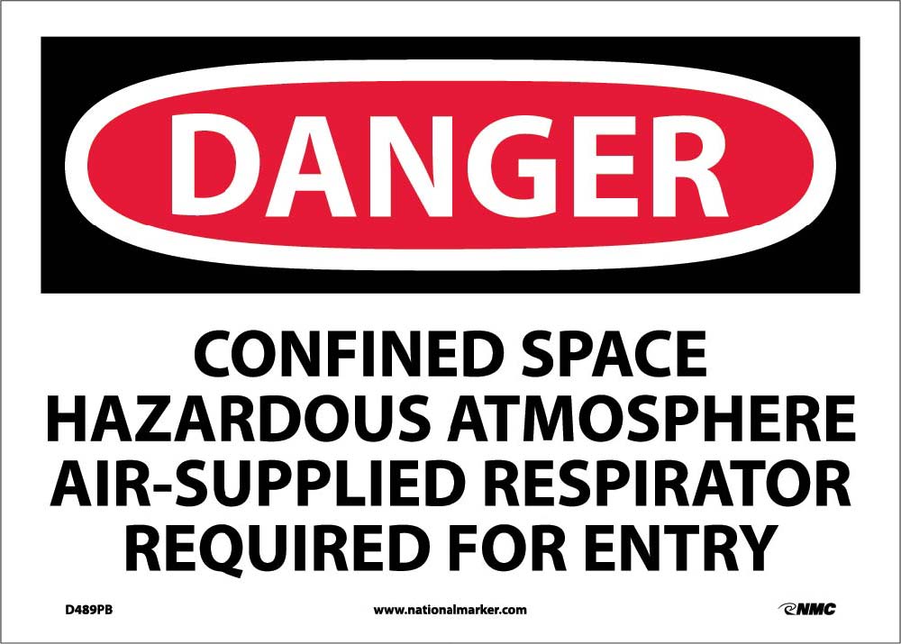 Danger Confined Space Hazardous Atmosphere Sign