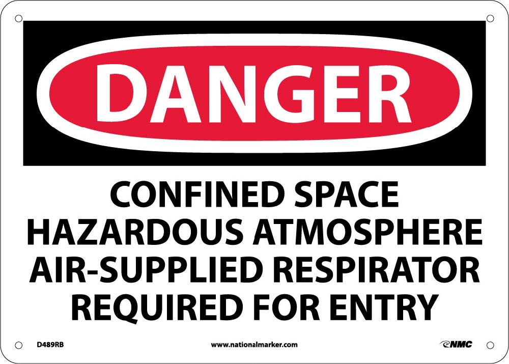 Danger Confined Space Hazardous Atmosphere Sign-eSafety Supplies, Inc