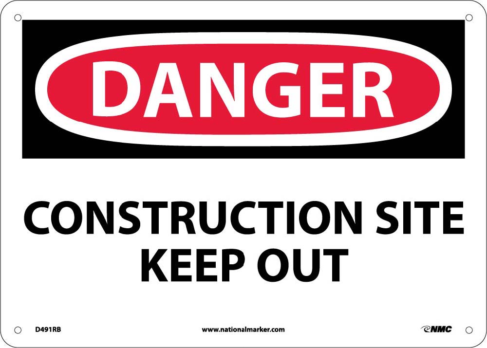 Danger Construction Site Keep Out Sign-eSafety Supplies, Inc