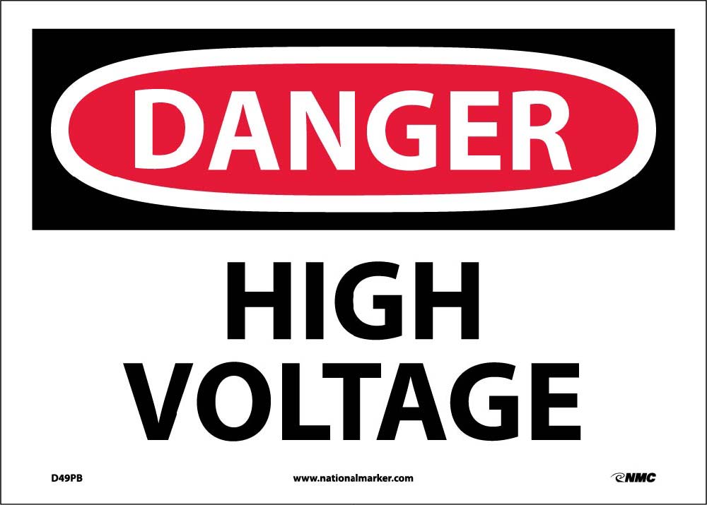 Danger High Voltage Sign-eSafety Supplies, Inc