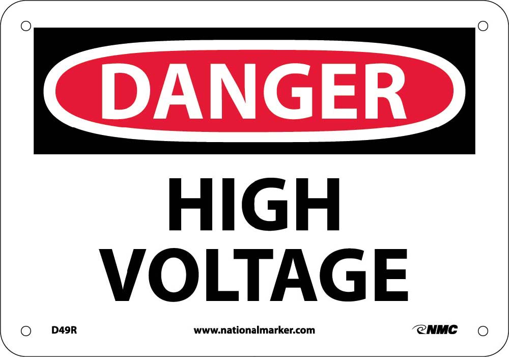 Danger High Voltage Sign-eSafety Supplies, Inc