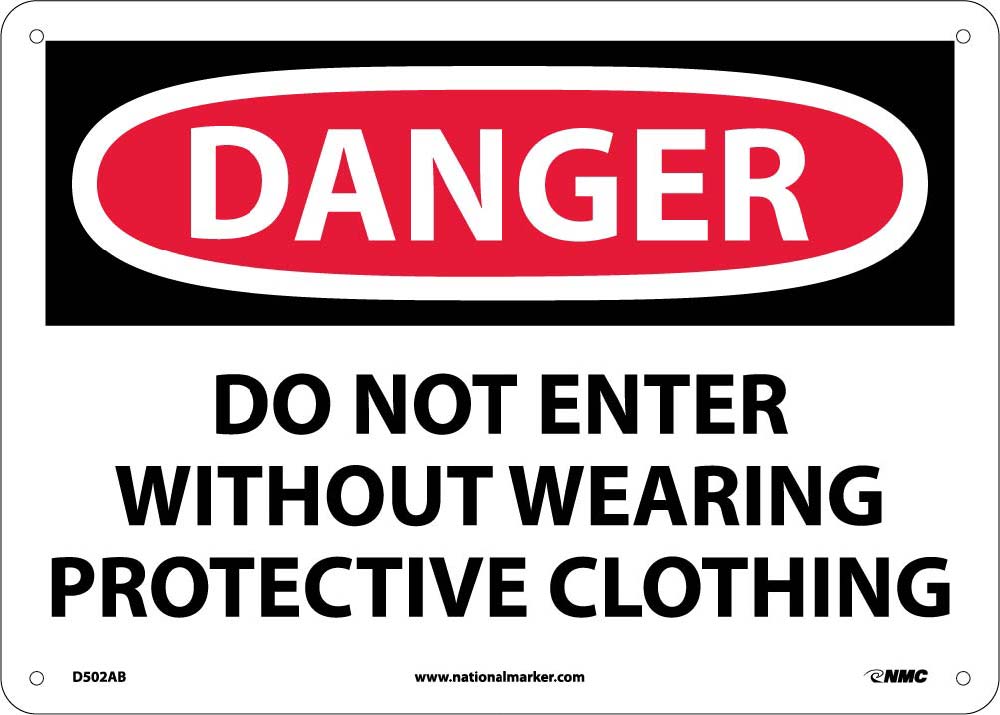 Danger Do Not Enter Wear Protective Clothing Sign-eSafety Supplies, Inc