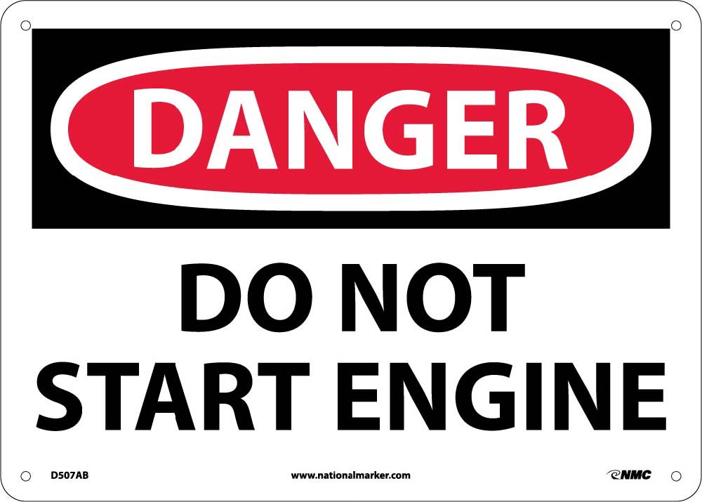 Do Not Start Engine Sign-eSafety Supplies, Inc
