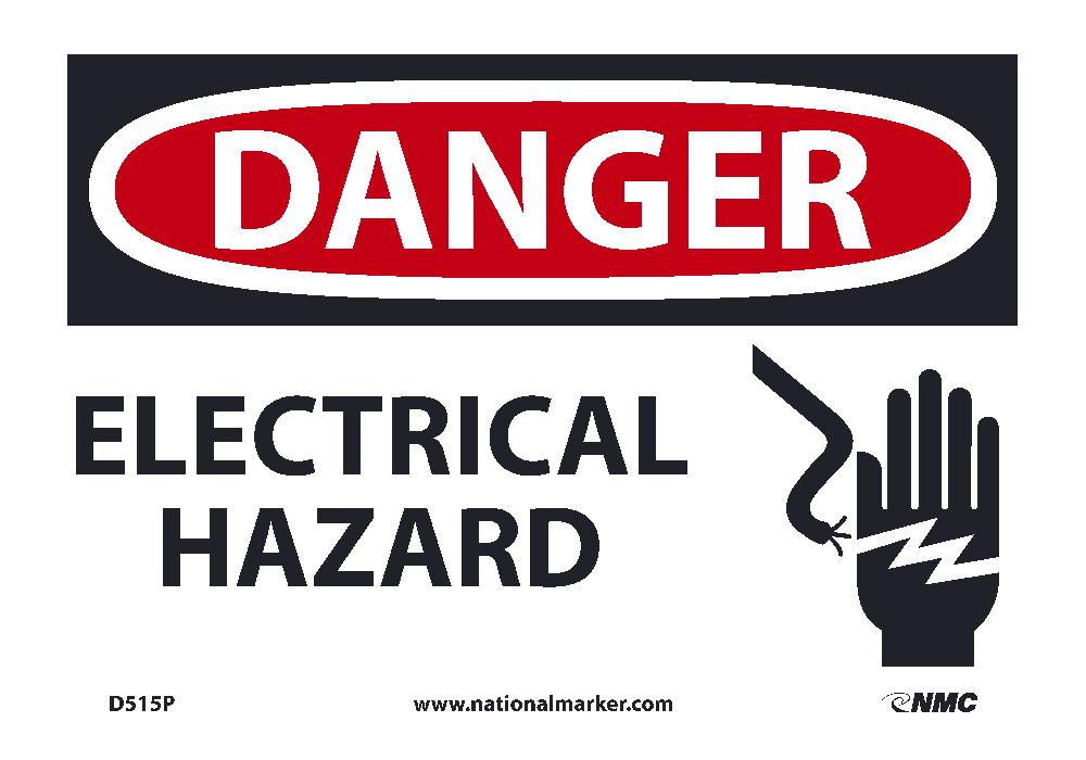 Danger, Electrical Hazard, Graphic, 7X10, Ps Vinyl Sign - D515P-eSafety Supplies, Inc