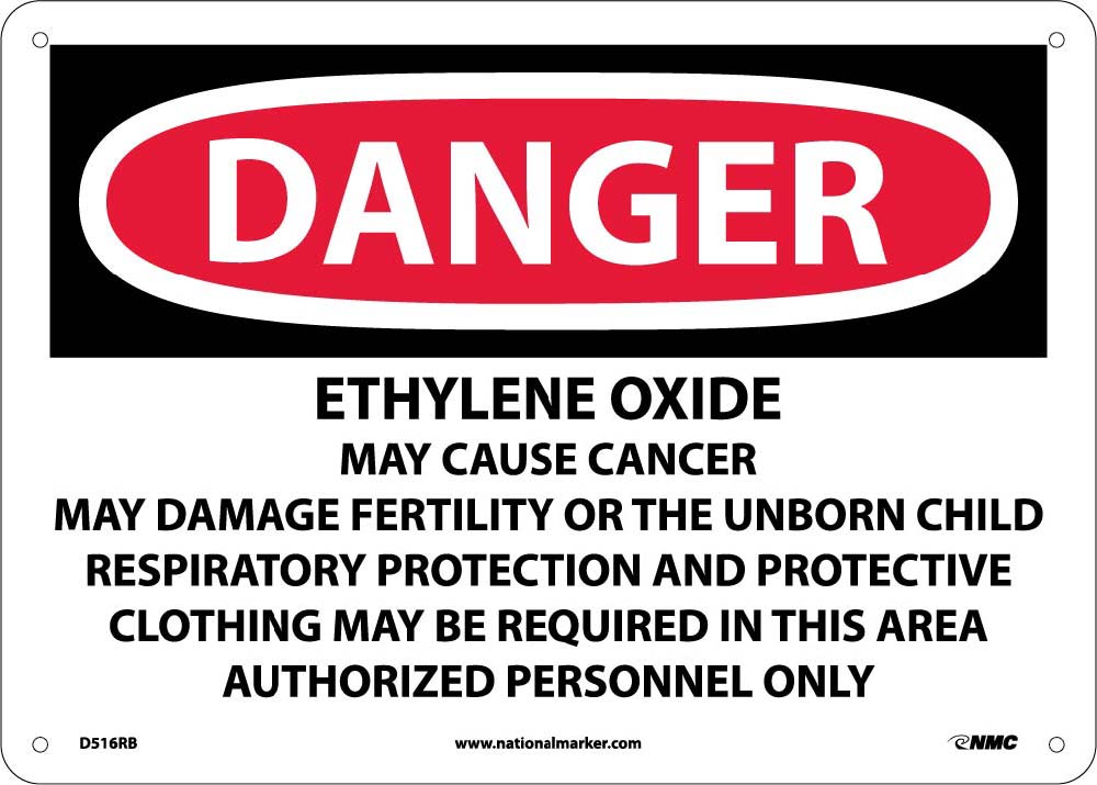 Ethylene Oxide Cancer Hazard.. Sign-eSafety Supplies, Inc