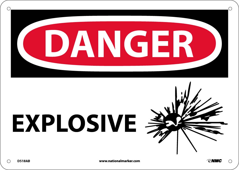 Danger Explosive Sign-eSafety Supplies, Inc