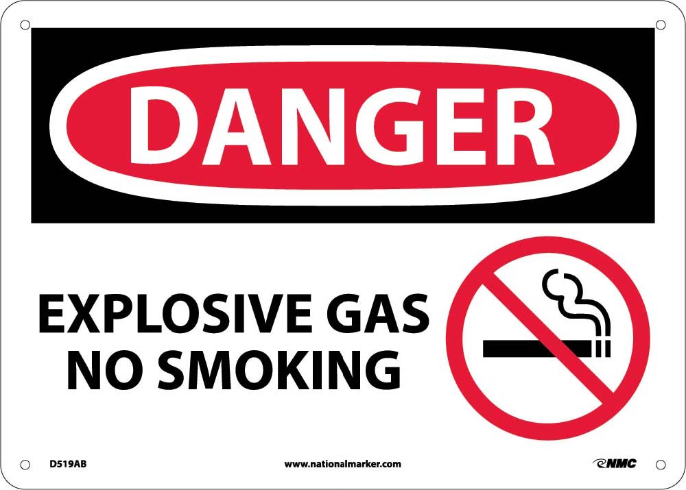 Danger Explosive Gas No Smoking Sign-eSafety Supplies, Inc