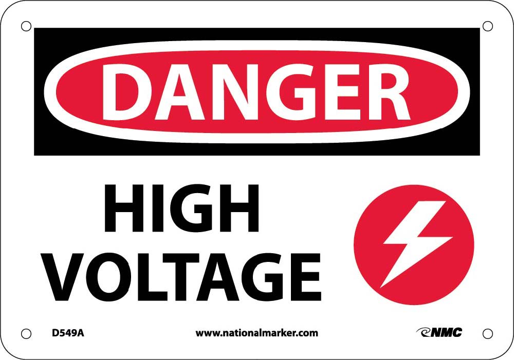 Danger High Voltage Sign-eSafety Supplies, Inc