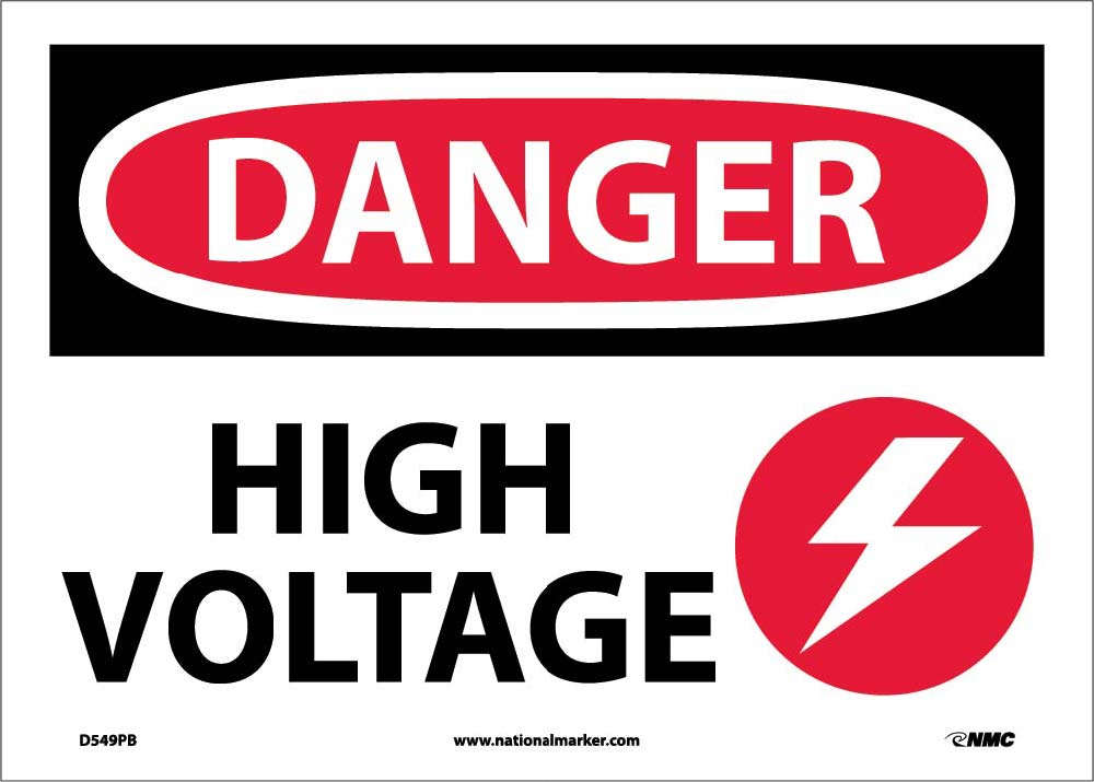 Danger High Voltage Sign-eSafety Supplies, Inc