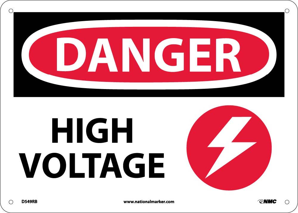 Danger High Voltage Sign-eSafety Supplies, Inc